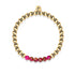 Inspiré | Or 18 carats | Nouvelle Agate Rouge | Bracelet d'expression de pierres précieuses